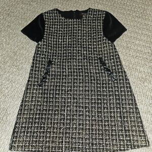 Imoga Collection Black w/ Gold Accents Tweed Dress